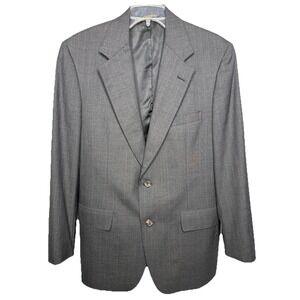 Brooks Brothers Men's 42R Gray Pinstripe Wool Blazer Jacket 2 Button Classic Fit